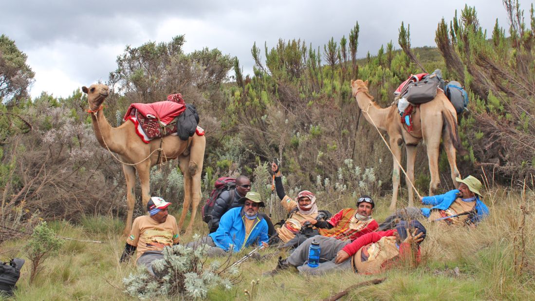 Majrin and his team had just three weeks to organize an expedition that would usually take months of planning, including training camels Zabeel and Al Shindagha, before the 10-day climb last December. 