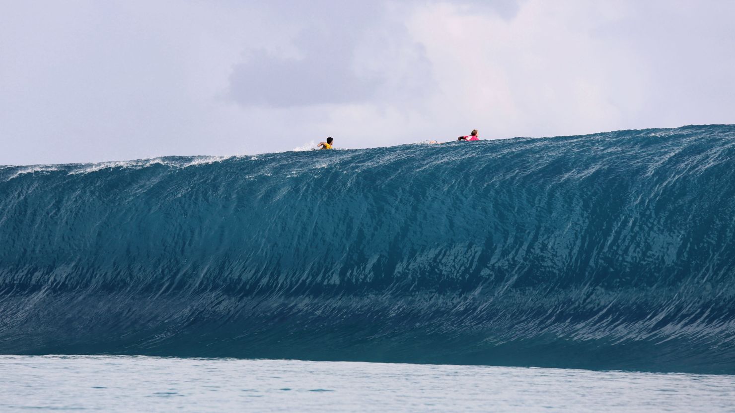Teahupoo is known for its enormous waves, as this file shot from August 2014 shows.