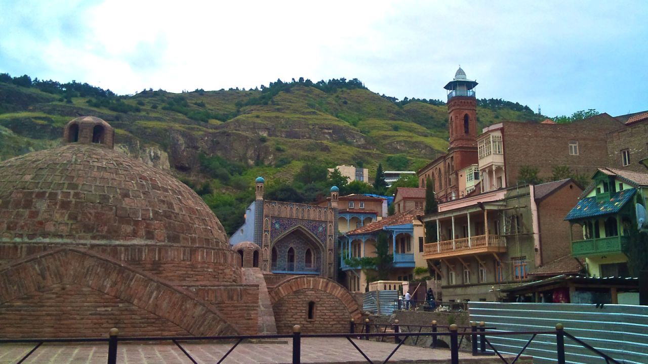 The thermal baths in the Abanotubani district of Tbilisi. 