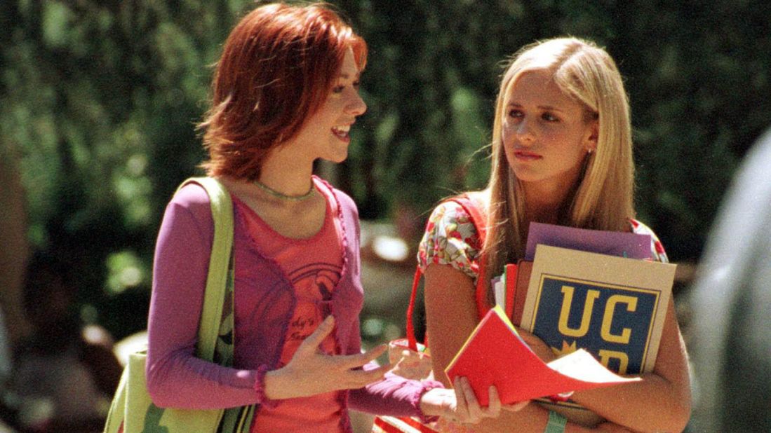 Buffy's best friend, Willow Rosenberg (Alyson Hannigan, left), was the sympathetic computer expert nerd girl on the cult TV series "Buffy the Vampire Slayer."
