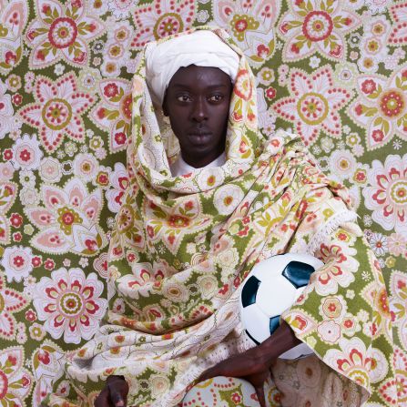 Last year, he created a series of self-portraits styled on Baroque paintings. The figures hold sporting goods, because he saw similarities between modern-day soccer players and the original subjects of the paintings.