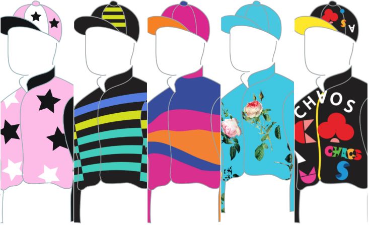 The Magnolia Cup silks are always colorful and help raise money for the race's chosen charity -- this year it was Amref Health Africa.