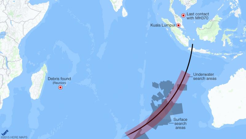 MH370 maps Takeoff disappearance searches CNN