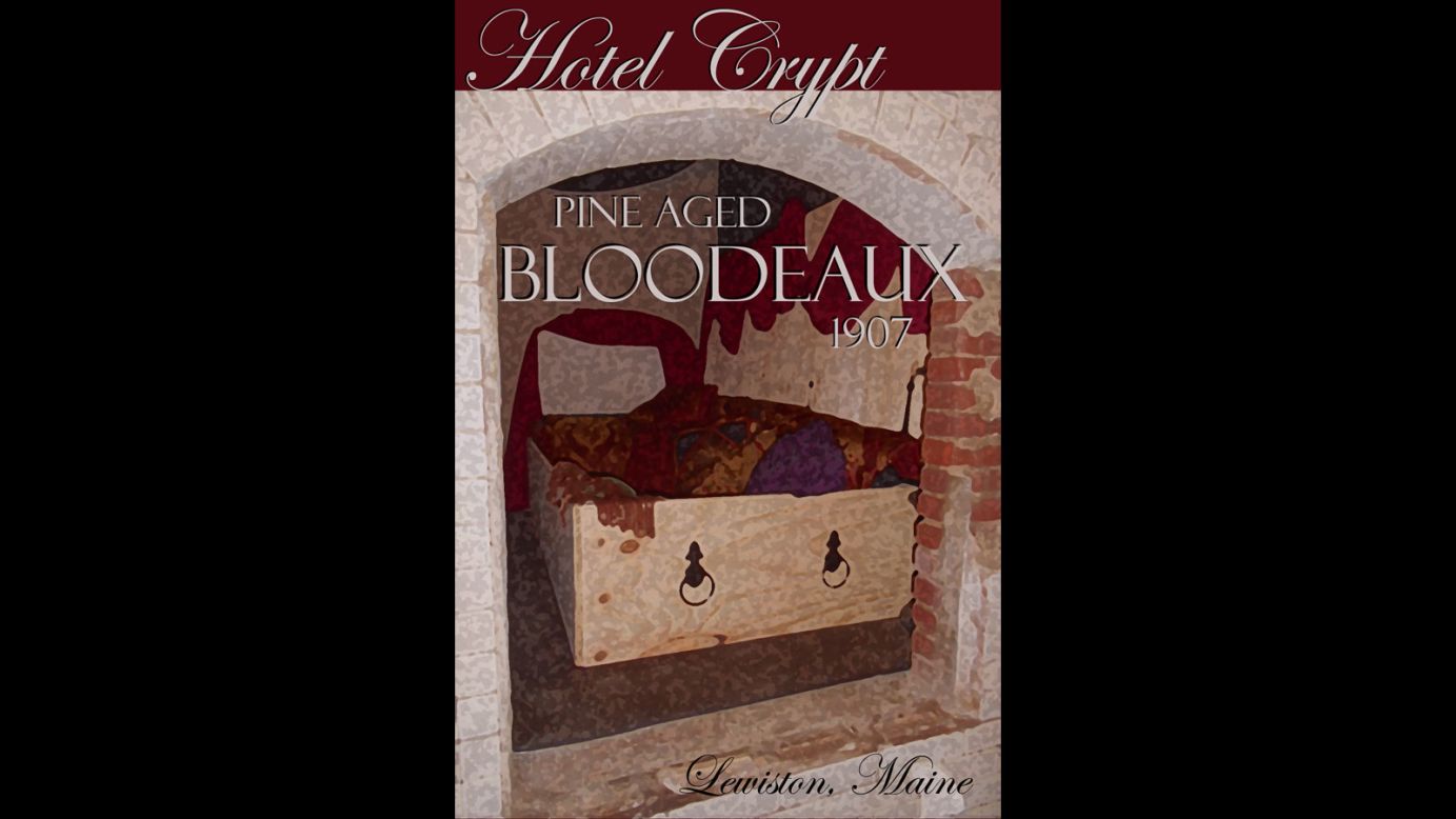 Guests receive a complimentary bottle of "Bloodeaux" red wine. Innkeeper Jan Barrett says the menu for the "last meal" package isn't "set in stone."
