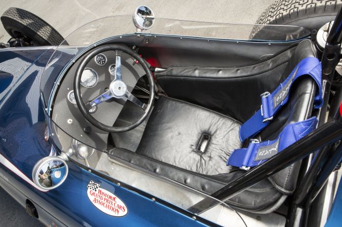 An bird's-eye view into the cockpit of No. 28.  The two cars only entered five F1 races -- the last, the U.S. Grand Prix, was Scarab's most successful with Daigh finishing 10th. 