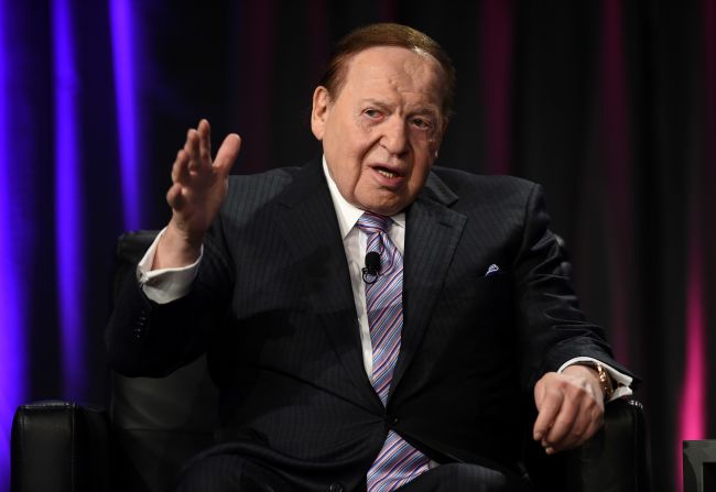 Casino magnate Sheldon Adelson, the GOP's top giver in 2012, has not given any money to Republican candidates' allied groups for the 2016 election. <br /><br />According to <a href="http://www.opensecrets.org/outsidespending/summ.php?cycle=2012&disp=D&type=V&superonly=S" target="_blank" target="_blank">OpenSecrets</a>, he spent almost $92 million on conservatives in the 2012 election.