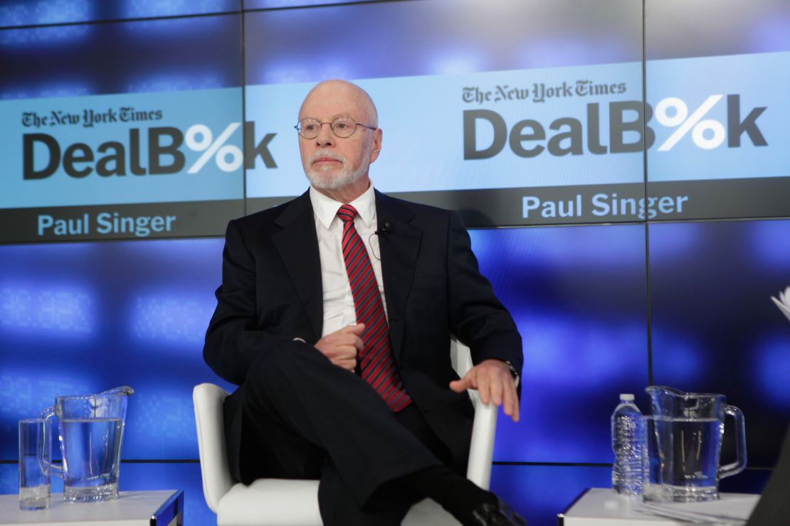 Founder and President, Elliot Management Corporation Paul Singer speaks onstage during The New York Times DealBook Conference at One World Trade Center on December 11, 2014 in New York City.