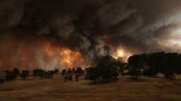Caption:CLEARLAKE, CA - AUGUST 01: A large plume of smoke rises from the Rocky Fire on August 1, 2015 near Clearlake, California. Over 1,900 firefighters are battling the Rocky Fire that burned over 22,000 acres since it started on Wednesday afternoon. The fire is currently five percent contained and has destroyed at least 14 homes. (Photo by Justin Sullivan/Getty Images)