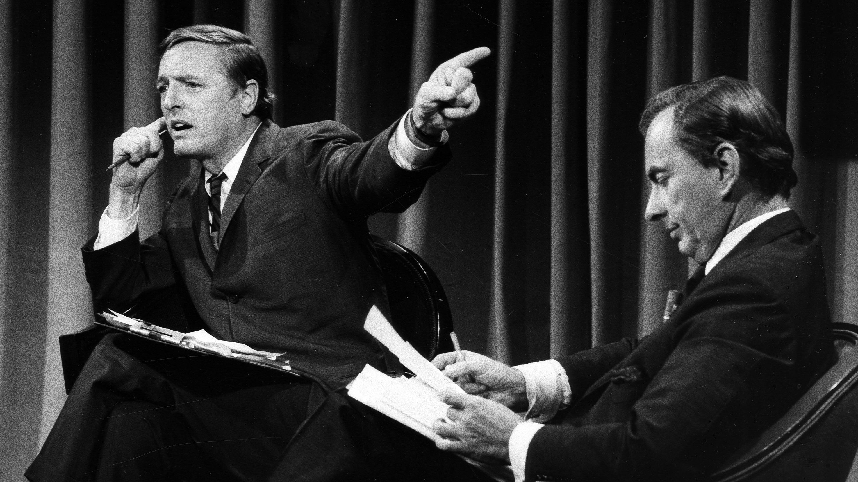 Gore Vidal and William Buckley Jr. debate on November 5, 1968.