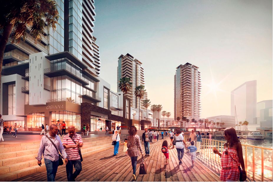 Eko Atlantic is a privately funded project in partnership with the Lagos State Government. Once finished, it plans to be home to a quarter of a million people. The new city is connected off the Victoria Island, a district in Lagos. 