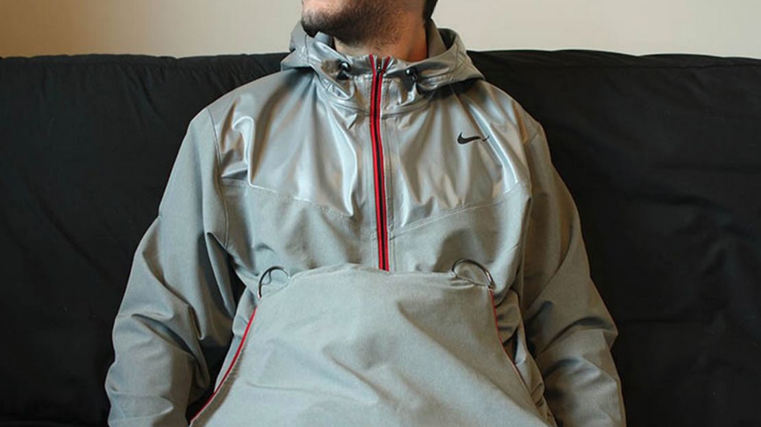 The RAYN jacket, made for a wheelchair bound client that suffers from sensitive nerves.