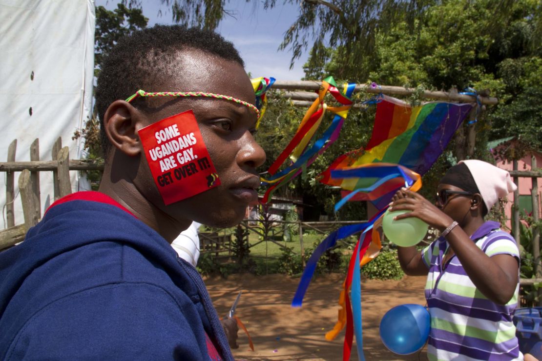 Participants in the annual gay pride in Entebbe on August 9, 2014.  