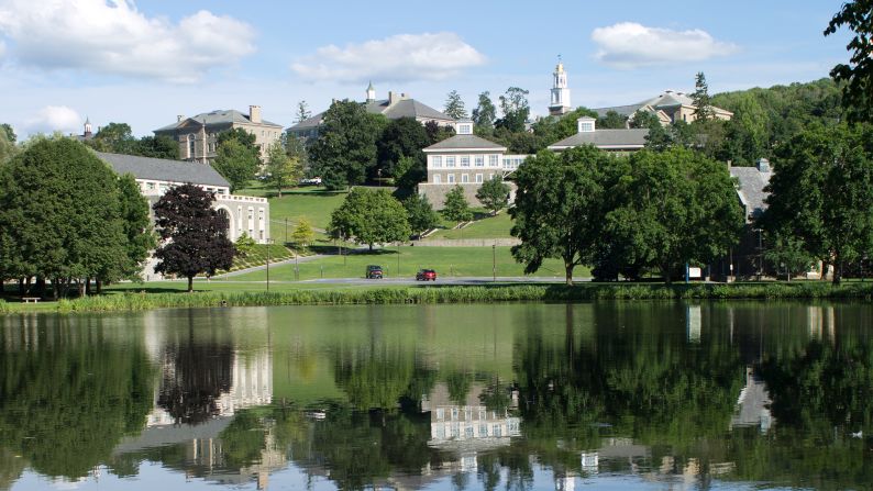 The stately campus of Colgate University in Hamilton, New York, ranked 10th on the annual list of top party schools.