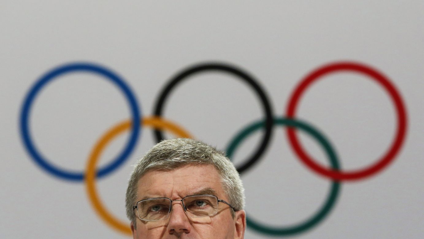 Thomas Bach, the president of the International Olympic Committee, speaks at a news conference in Kuala Lumpur, Malaysia, on Monday, August 3. Allegations published in the Sunday Times and aired in a documentary by German broadcaster ARD claim that a third of track-and-field medals awarded in the Olympic Games and World Championships between 2001 and 2012 were won by athletes who recorded suspicious doping tests. Bach <a href="http://www.cnn.com/2015/08/02/sport/athletics-doping-allegations-wada/index.html" target="_blank">promised that the IOC will pursue a policy of "zero tolerance"</a> if the allegations are proven.
