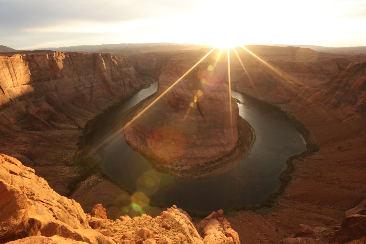 Horseshoe Bend, a horseshoe-shaped meander of the Colorado River, is not technically part of the Grand Canyon, but tour groups consider it part of the canyon experience. <a href="http://ireport.cnn.com/docs/DOC-1260489">Brian Clopp</a> stumbled on this scene by accident, but considered it one of the greatest parts of his trip. 