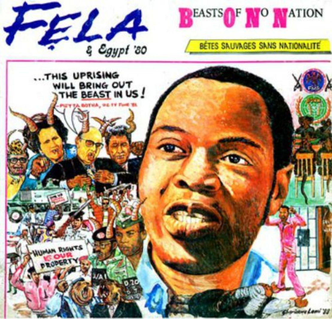 Fela Kuti's "Beasts of No Nation," (1989) illustrated by Lemi.