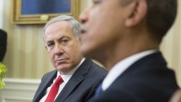 Israel Prime Minister Benjamin Netanyahu (L) sits with U.S. President Barack Obama during a meeting in the Oval Office of the White House March 3, 2014 in Washington, D.C. 