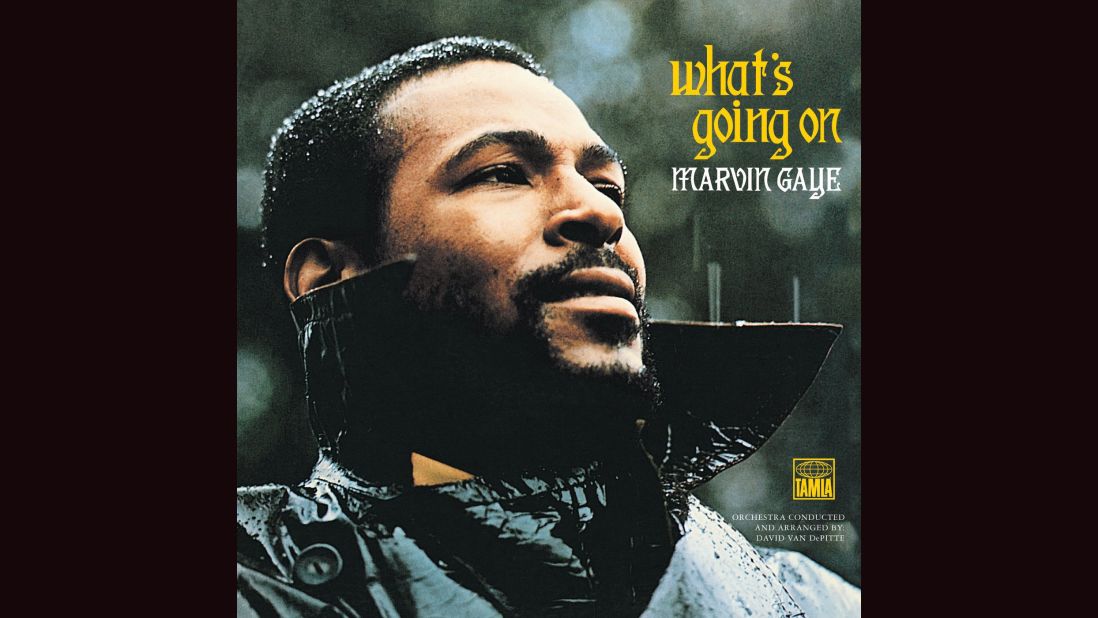 <strong>"What's Going On," Marvin Gaye</strong>: Like most Motown artists, Marvin Gaye stayed with the label's don't-rock-the-boat program in the 1960s. But his landmark 1971 album, inspired in part by his brother's return from Vietnam, took on the woes of America and the black experience. The cover photo, of a brooding Gaye in the rain, captures the tone perfectly.