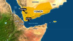 Aden is on Yemen's southern coast, across the Gulf of Aden from Somalia.