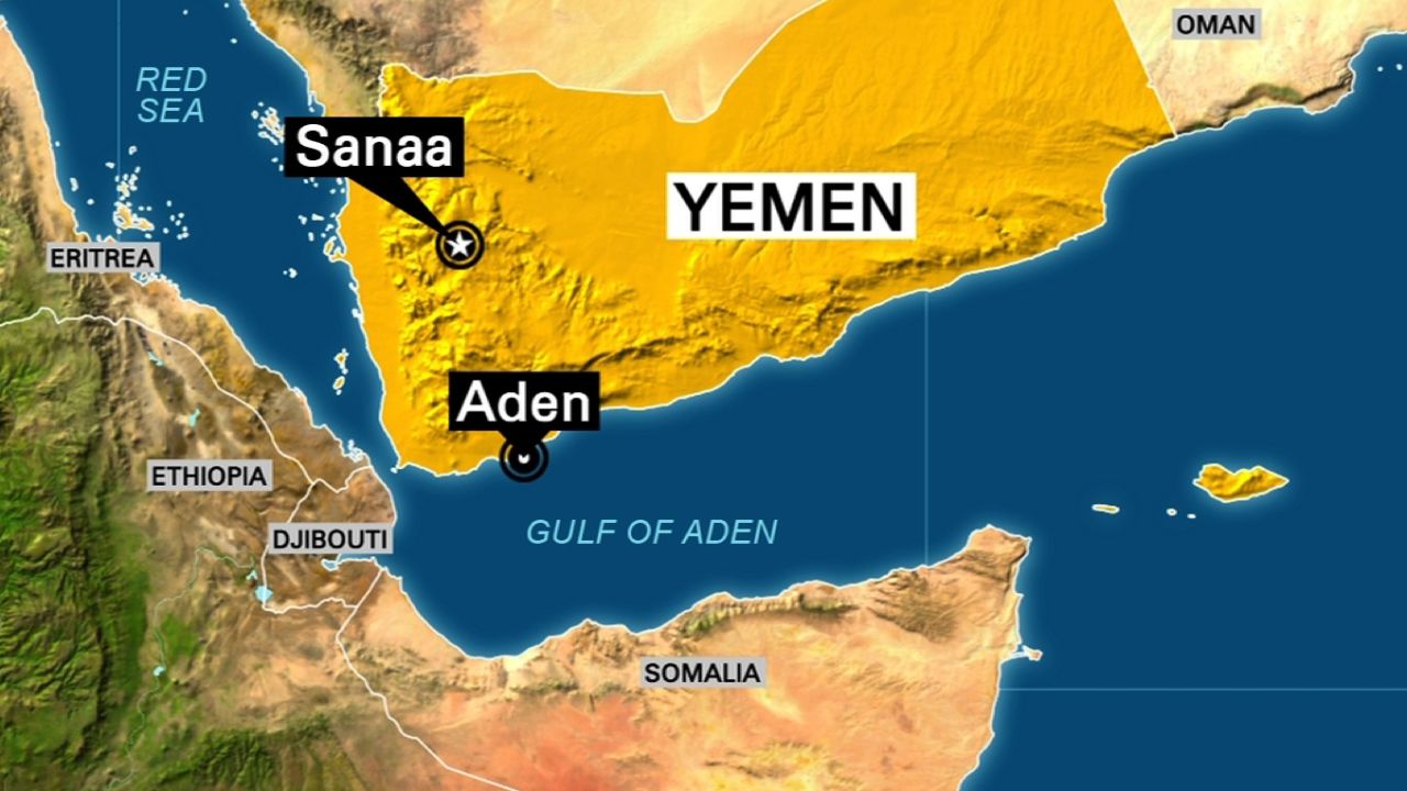 Aden is on Yemen's southern coast, across the Gulf of Aden from Somalia.