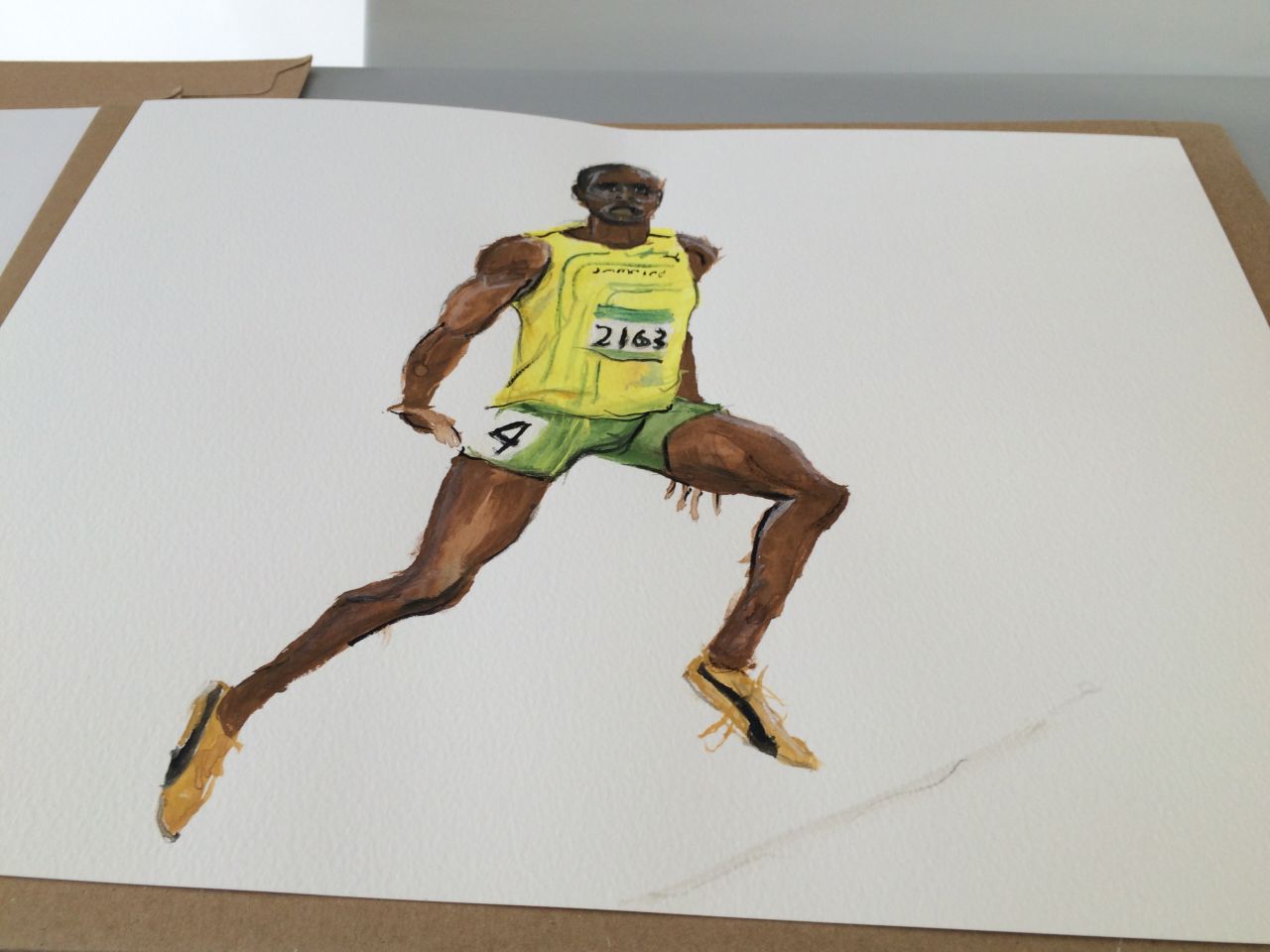 Usain Bolt was so taken with Fraser's watercolor painting of him that he took to social media to share it with the world. The Olympic champion sprinter is just one of a host of celebrities to voice his admiration for Fraser's work.