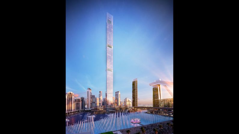 The 711-meter Dubai One Tower would be the tallest residential building in the world. Plans for the tower include a five-star hotel, a yacht club and, on the 161st floor, the highest restaurant on the planet. 