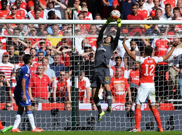 Arsenal's new goalkeeper Petr Cech kept a clean sheet against his old club in the FA Community Shield match at Wembley Stadium on August 2. 