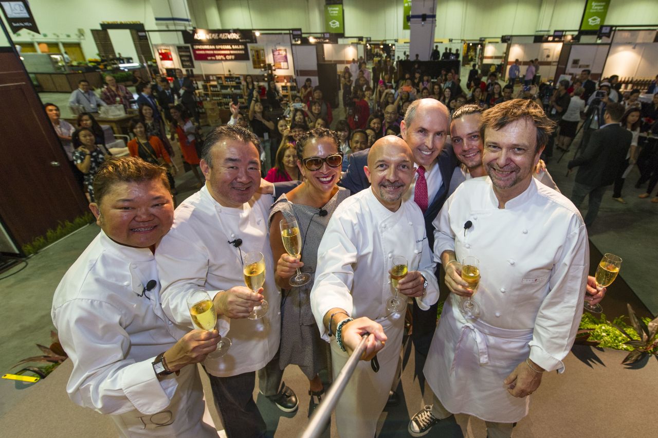 Any more celeb chefs stop by and we'll need a longer selfie stick.