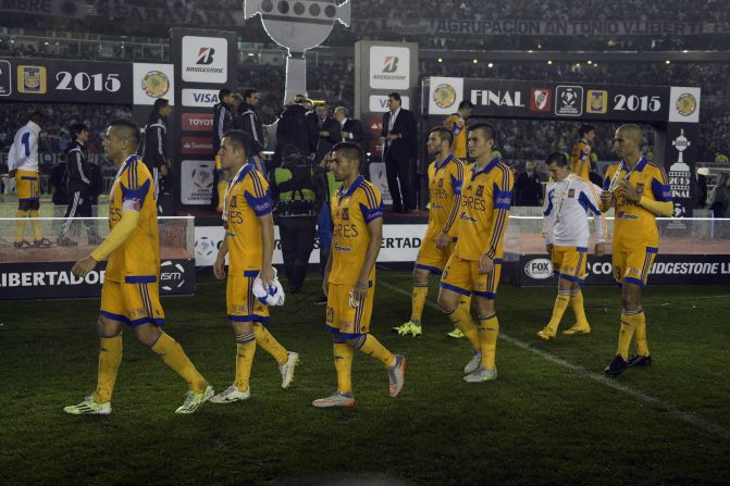 Tigres players were left disappointed after becoming the third Mexican team to reach the final of South America's most prestigious club competition and come away empty-handed.
