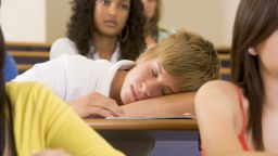 students sleep STOCK