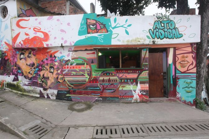 The most popular Rio favela by far among tourists is Vidigal. It's home to traditional hostels like the Hostel Alto Vidigal, which is covered in colorful murals.
