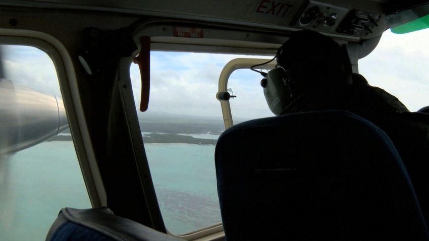 Erin Mclaughlin was on board an aircraft with the Mauritius National Coast Guard's surveillance team as they scoured the coast line for any remains