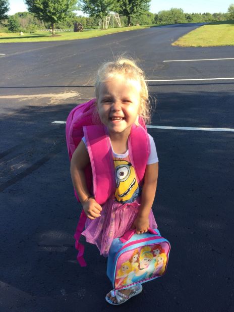 It's back-to-school season, and students around the country are packing up to head to class. But backpacks aren't just for big kids!<br /><br />Ohio preschooler Abby is very proud of her new bag that is almost bigger than she is. It holds a mermaid doll, a necklace she made with beads to wear for later, and a pair of dress-up shoes that her mom wouldn't let her wear to school that day.
