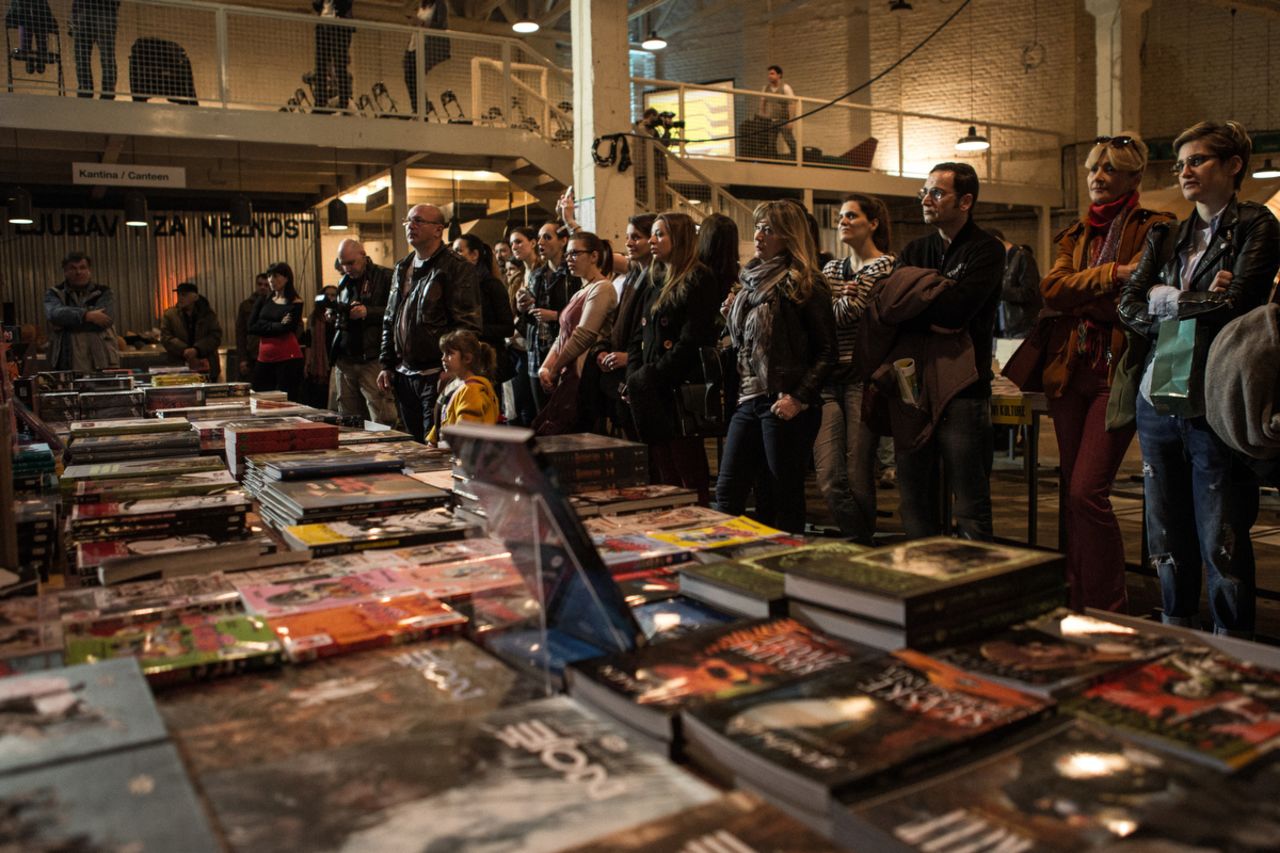 Its not all noise and youth at Mikser - literature events are a popular feature that draw a diverse crowd.