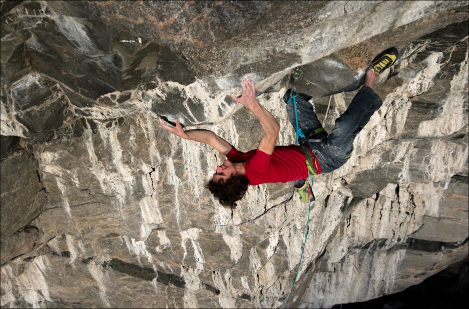 Adam Ondra climbs "Change" in Norway. The route was graded a 9b+using the French numerical system (5.15c in the U.S.) -- the highest rated sport climb in the world. In 2012 and Ondra was the first to complete it without falling off.