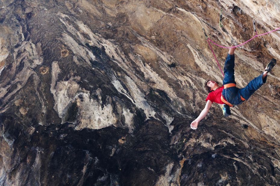 "Sport climbing is climbing with ropes, with quick draws, with carabiners," Ondra explains. (The route) is always protected by bolts -- the bolts are certificated protection and it's considered to be safe. These routes are maybe up to 30-40 meters." 