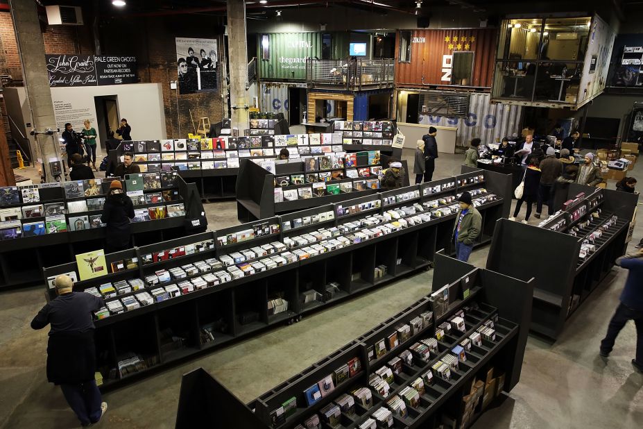 Rough Trade record store in New York covers 15,000 square feet, making it the largest in the city. The store opened in 2013 at a time when many traditional record stores were closing.