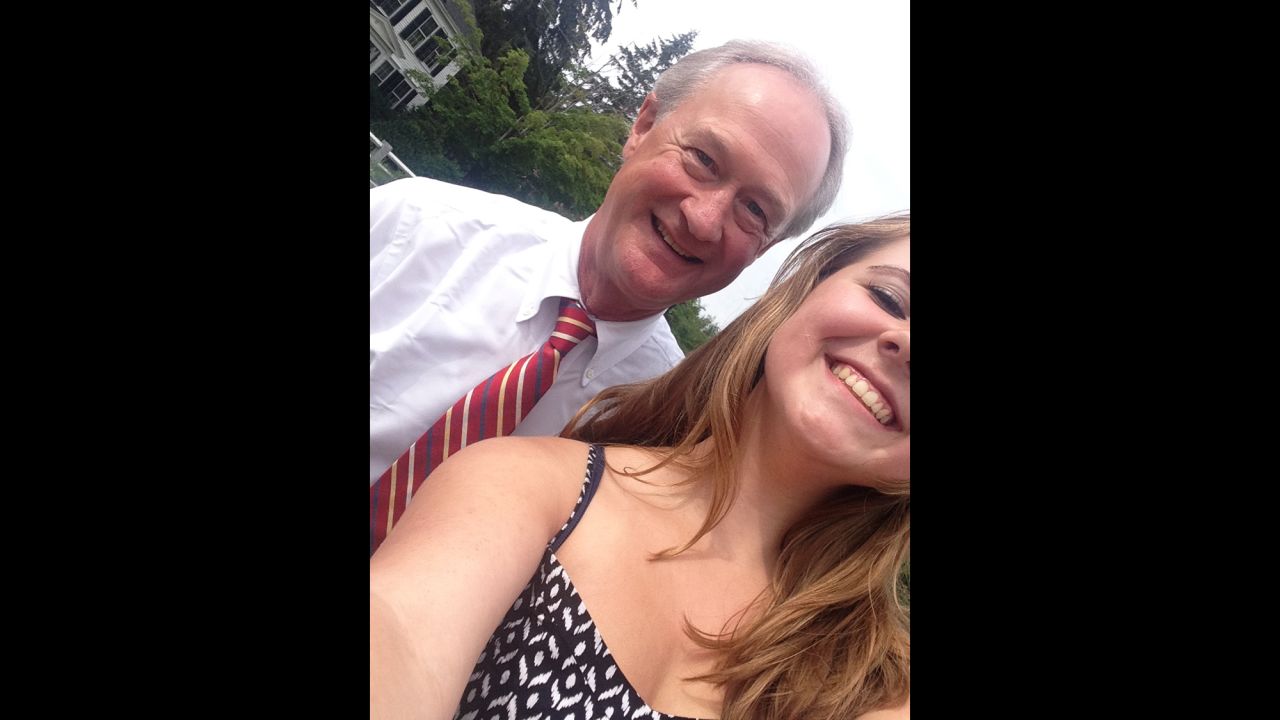 Former Rhode Island governor Lincoln Chafee on July 4 in Amherst, New Hampshire.