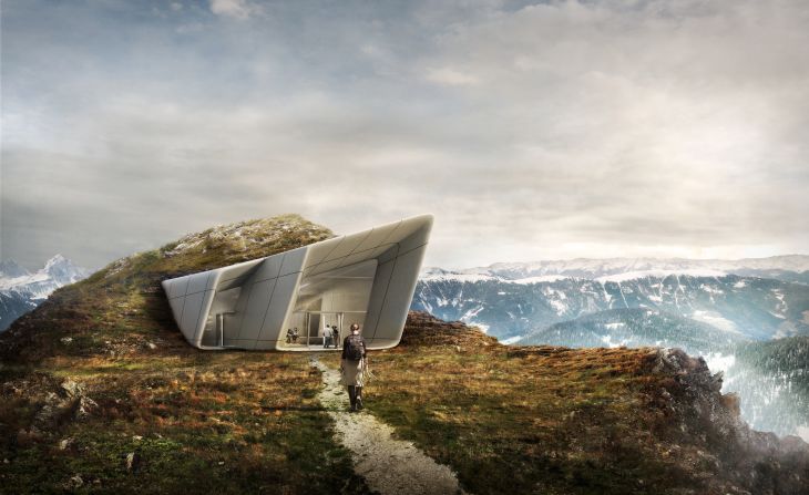 The museum is built 2,275 meters (7,460 feet) above sea level, and is partially submerged by the mountaintop.<br /><br />"This project is about what happens when men and mountains meet," Reinhold Messner told CNN. <br />"I'm using it to express all my knowledge on mountains and reveal that mountaineering has been part of the European culture for 250 years."