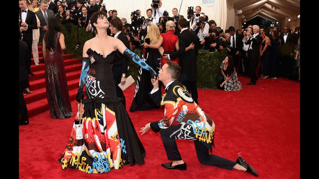 Perry and Jeremy Scott attend the "China: Through The Looking Glass" Costume Institute Benefit Gala at the Metropolitan Museum of Art in May.