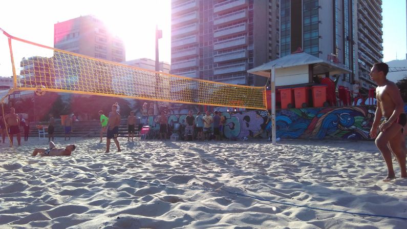Footvolley was invented in the 1960s and is commonly played on beaches across Brazil.  "We're fighting to make it an Olympic sport," footvolley player Ricardo Martins told CNN.