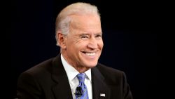 U.S. Vice President Joe Biden smiles during the vice presidential debate at Centre College October 11, 2012 in Danville, Kentucky.  This is the second of four debates during the presidential election season and the only debate between the vice presidential candidates before the closely-contested election November 6. 