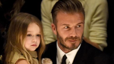 Harper Beckham and David Beckham