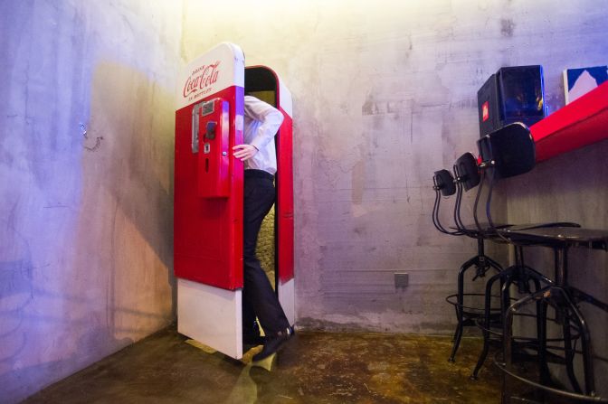 If you're thirsty in Shanghai, this vintage Coca-Cola vending machine offers some unexpected refreshment. It's the secret entrance to Flask, a hidden cocktail bar in the former French Concession.