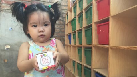 Meng Song was one of the little girls looking for a new home at the orphanage last time CNN visited in August, 2015. She's since been adopted. 