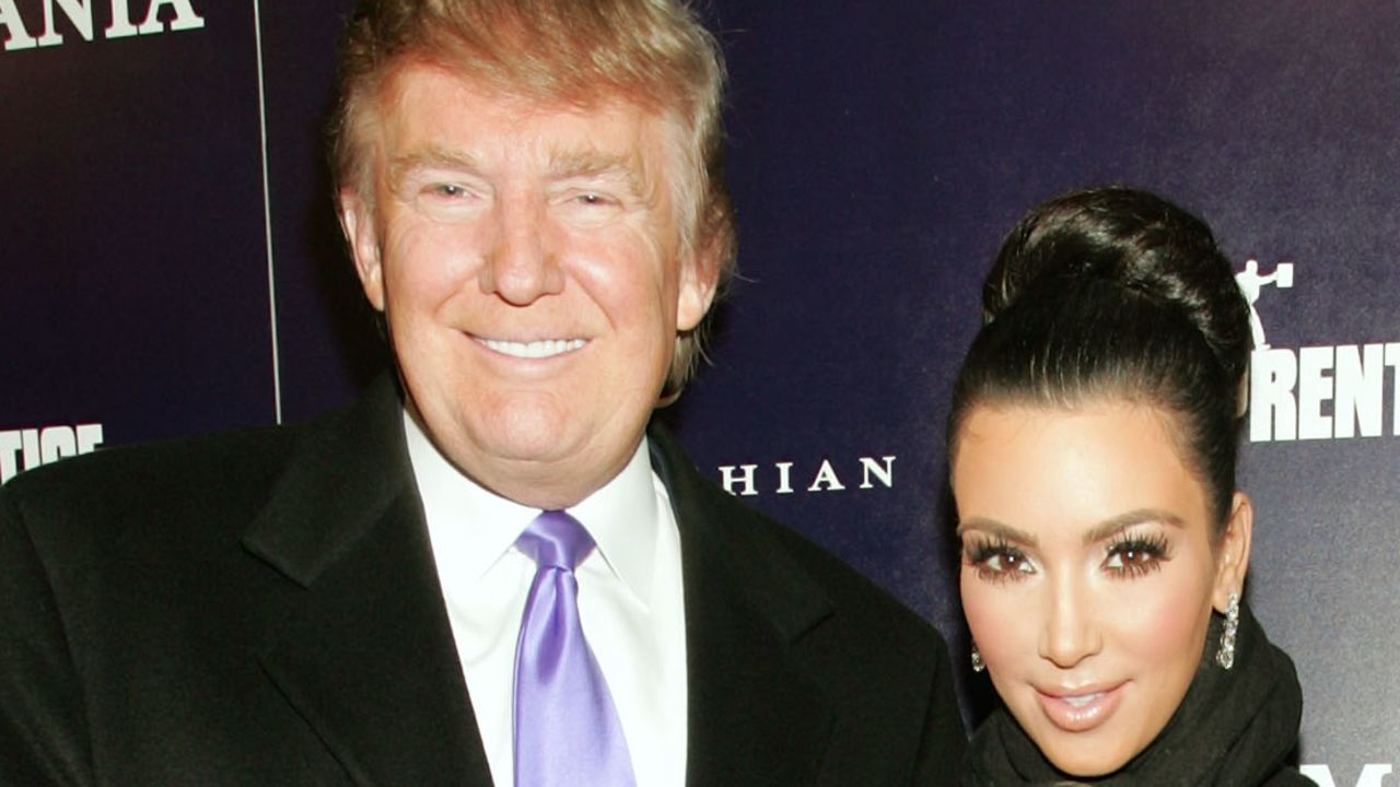 Donald Trump and Kim Kardashian, at an event to celebrate her appearance on his TV show in 2010