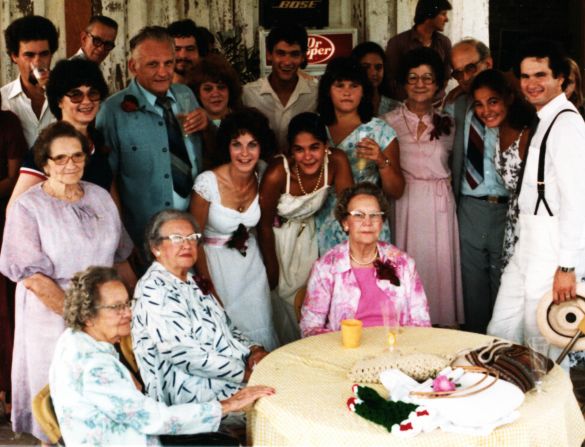 Jane Alice Bernard Chaillot (middle row, left, in dark shirt and glasses) at her eldest son's wedding in 1980. "My mother was a very popular individual. She didn't want to miss a party, a festival or a crab boil," said Johnny's sister Suzanne Chaillot Breaux. 