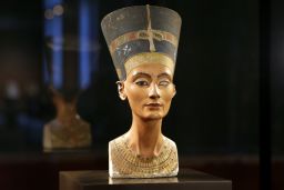 The Nefertiti bust on display in Berlin in 2012. 