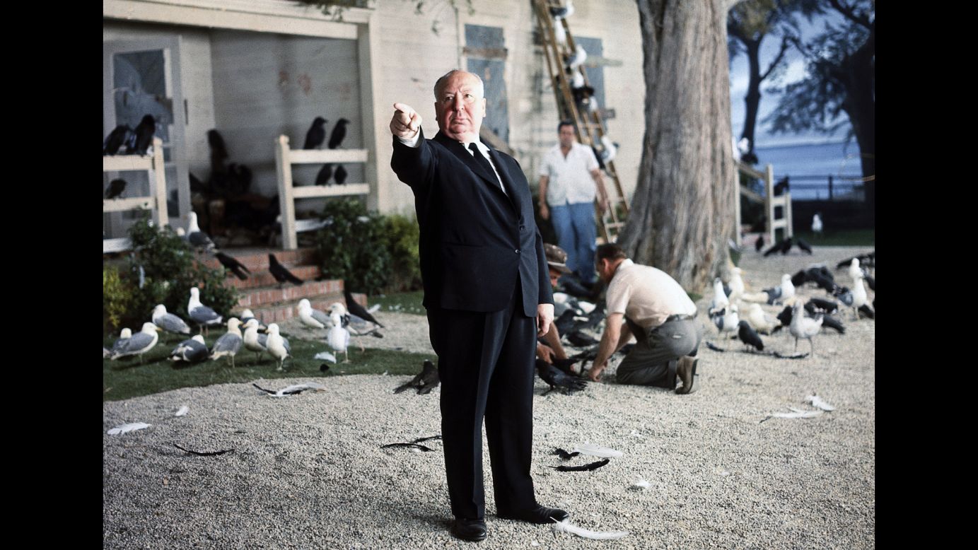 Alfred Hitchcock, master of the psychological thriller, was one of Britain's greatest filmmakers. He was born August 13, 1899. Here, Hitchcock is on the set of 1963's "The Birds." The filmmaker wanted Grace Kelly for the lead role, but on her retirement from acting, Tippi Hedren was chosen instead.