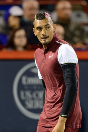 Kyrgios has faced controversy throughout the year and at Wimbledon was fined $9,500 for two offenses. He was also accused of tanking, which he denied. 